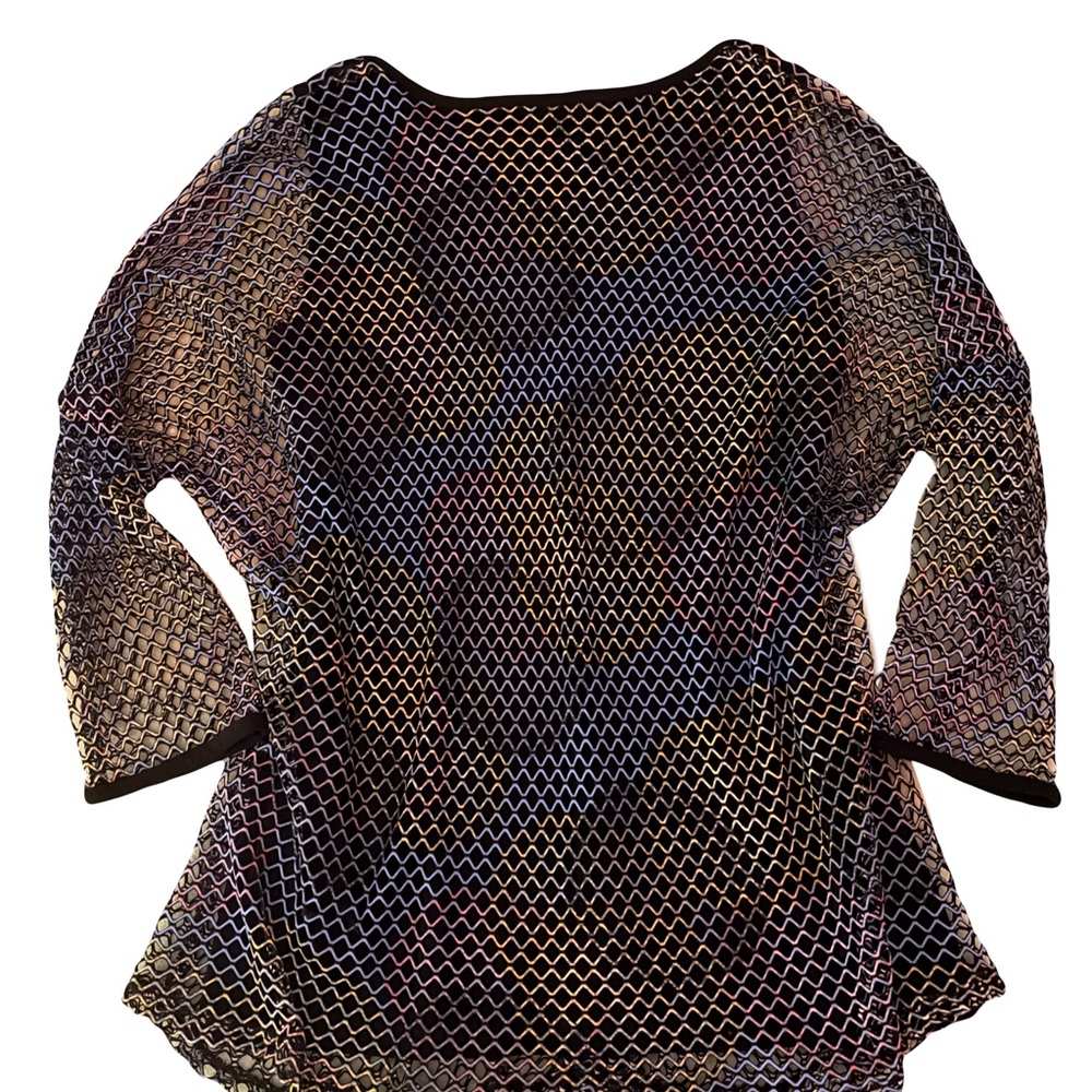 Joseph Ribkoff Multicolor Mesh Blouse - Picture 5 of 6